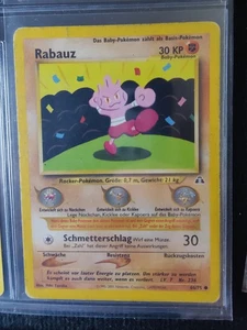 1995 Pokemon TCG Neo-Discovery - Rabauz 66/75 - Rare German Card LP/MP - Bild 1 von 3