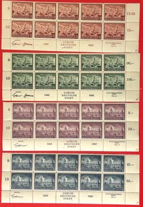 GERMAN OCCUPATION OF POLANDWWII 1942 Sc#B115-B118 4 Blocks of 10 MNH OG XF (LB) - Picture 1 of 3