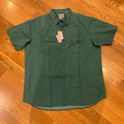 Red Head Brand Co Button Down Short Sleeve Shirt Pockets Outdoor Deep Sea NWT XL - Image 1 of 4