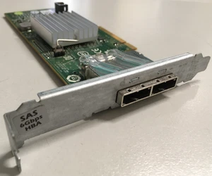 12DNW Dell PERC H200E PCIe 6Gbps Dual Port SAS HBA High Profile - Picture 1 of 4