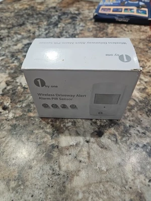 1byone Wireless Driveway Alarm Motion Sensor, 1000 Ft Range, White - Image 1 of 2