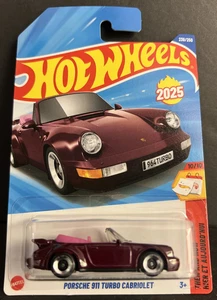 2025 Hot Wheels 239/250 PORSCHE 911 TURBO CABRIOLET 10/10 THEN AND NOW INTL CARD - Picture 1 of 9