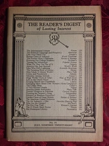 Readers Digest July 1928 G. K. Chesterton Will Durant Henry Ford Gilbert Seldes  - Picture 1 of 1