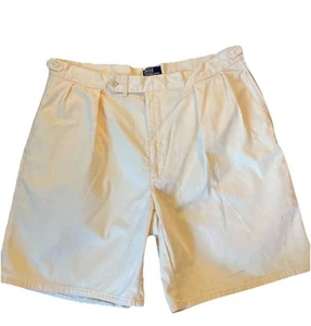 POLO RALPH LAUREN Shorts Mens W40 Yellow 100% Cotton Adjustable Waiste - Picture 1 of 10