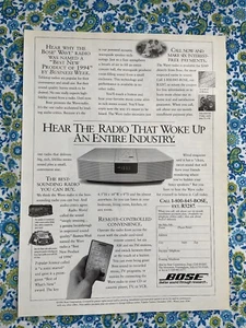 Vintage 1996 Bose Wave Radio Print Ad Advertisement Only - Picture 1 of 7