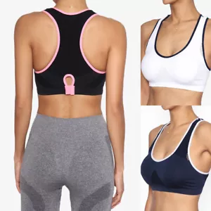 Sujetador deportivo para mujer TheMogan almohadilla extraíble red corredor parte superior entrenamiento yoga fitness - Imagen 1 de 26