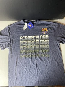 Neu mit Etikett Barcelona Barca FCB Fußball Messi Griezmann graues Herren-T-Shirt Tee Gr. L - Bild 1 von 6