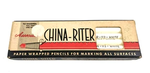 Vintage Associated China-Riter Paper Wrapped Pencils 12-Pack #113 White - Picture 1 of 8