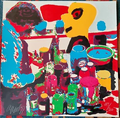 Serigrafia assinada por Karel APPEL "Het le hoofd", 1977 / Impressão original por Appel - Imagem 1 de 4