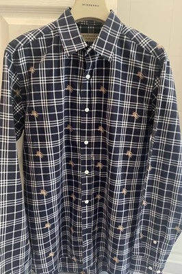 Burberry Men's Dress Long Sleeve  Dress Shirt Very Modern / Great Pattern - Image 1 of 4