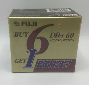 Fuji DR-I 60 Audio Cassette Tapes-60 Minutes-7 Pack-Normal Bias-NEW NOS - Picture 1 of 6