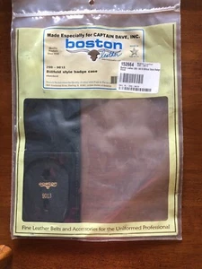 New Boston Leather Leather Book Style Billfold Badge Holder Wallet 250-9013 New - Picture 1 of 4