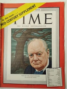 Time Magazine  1950 " MAN OF THE HALF-CENTURY "Winston Churchill UK MINISTER - Picture 1 of 1
