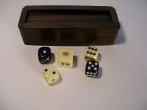 Vintage Executive Backgammon Dice set in Rosewood Case - Picture 1 of 4