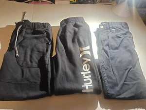 "Pre-owned" Boys Jeans And Sweats Lot Of 3 Hurley, Lee, Calvin Klein - Picture 1 of 16