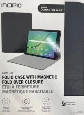Incipio FARADAY Folio Case w/ Magnetic Closure for Samsung Galaxy Tab S2 (9.7") - Image 1 of 2