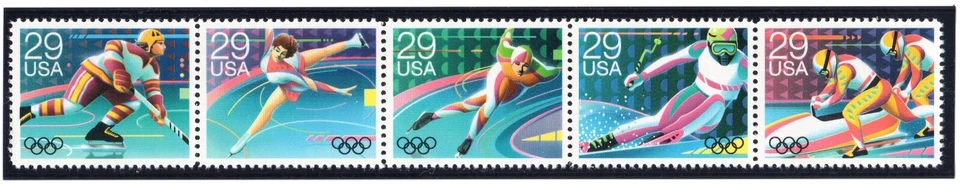 Scott #2615a (2611-15) Winter Olympics Horizontal Strip of 5 Stamps - MNH - Image 1 of 1