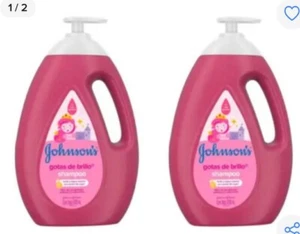 2 Pack Shampoo Johnson's Gotas de Brillo 1 Litro /33oz. - Picture 1 of 6