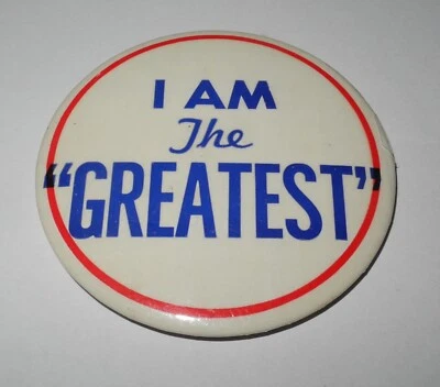 RARE 1960's Boxing Cassius Clay Muhammad Ali "I Am the Greatest" Pin Coin Button - Image 1 of 2