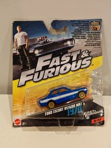 Ford Escort RS1600 Mk1 1970 1/55 Mattel Fast & Furious - Foto 1 di 1