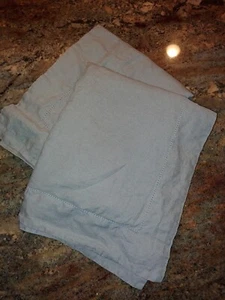 2 Fieldcrest King Gray Washed Hemstitch Linen Pillow Shams 36x20" - Picture 1 of 6