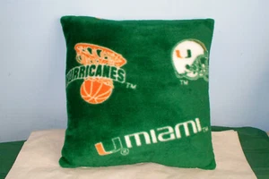 NUEVA ALMOHADA POLAR UNIVERSIDAD DE MIAMI ACC FÚTBOL HECHO EN LOS ESTADOS UNIDOS HURACANES - Imagen 1 de 1