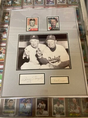Casey Stengel/Chuck Dressen Dual Signed Cuts 1953 World Series PSA/DNA VERY NICE - Image 1 of 4