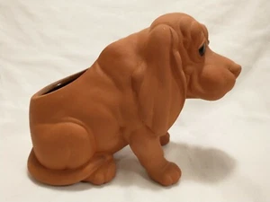 Napco Dog Ceramic Planter 1831 Napcoware long ears Brown 5.5" Tall - Picture 1 of 10