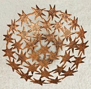 "Tazón de estrella Tobin James antiguo estrellas de cobre decoración del hogar 10" - Imagen 1 de 5