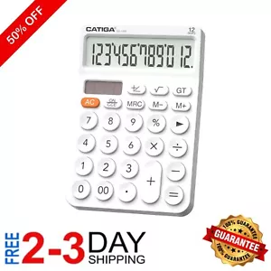 Efficient 12-Digit Calculator with Dual Power & Standard Functions for All Uses - Picture 1 of 9