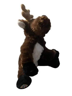 Ganz Reindeer Plush Soft Toy Stuffed Animal Pet 10" Brown White Webkinz HM137 - Image 1 of 4
