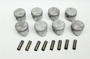 68-74 Chevy 307 V8 Engines Pistons & Pins Set GM 6271087 6271086 NOS - Picture 1 of 6