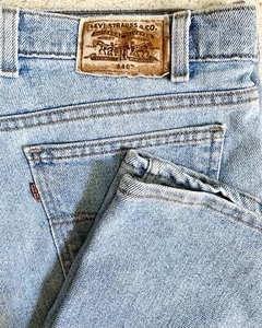 Vintage Levis 540 Jeans Flex Made In USA Herren Größe 44x30 helle Waschung braun Etikett - Bild 1 von 14