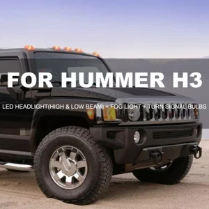 For Hummer H3 2006-2010 LED Headlight + Fog Light + Turn signal bulbs - Foto 1 di 12