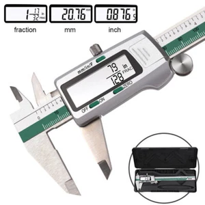 Electronic Digital Vernier Caliper Micrometer Guage LCD High Precision Ruler US - Picture 1 of 12