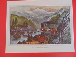 Currier & Ives Print THE ROUTE TO CALIFORNIA - Picture 1 of 1