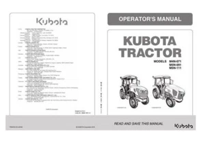 Kubota M4N-071 M5N-091 M5N-111 Operators Maintenance Manual Delivered Today - Picture 1 of 4