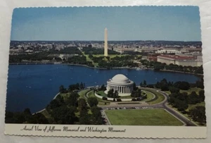 Veduta aerea del Jefferson Memorial & Washington Mounment. Cartolina (Z2) - Foto 1 di 2