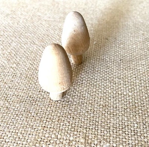 Unfinished Wood Carved Conifer Tree Knobs Markers Craft Decor Lot Of 2 Pyramidal - Picture 1 of 5