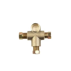 Adaptador conector manguera camiseta línea de freno de 3 vías en forma de T 3 tuercas macho tubo M10 3/16 - Imagen 1 de 7