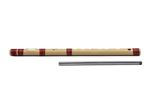 Instrumentos musicales para diestros de octava superior Bansuri flautas de fibra G afilados Bansuri - Imagen 1 de 5