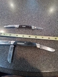 2 Vintage Buck Model 307 Wrangler Pocket Knife & Buck Knife Model 709 - Picture 1 of 10
