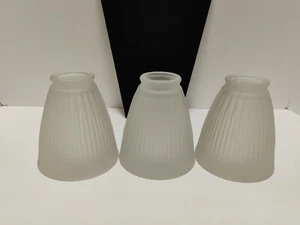 Set of 3 Frosted Ceiling Fan Globes - Picture 1 of 3
