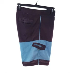 Maui And Sons Herren Gr. 36 Badehose Braun Blau Color Block - Bild 1 von 8