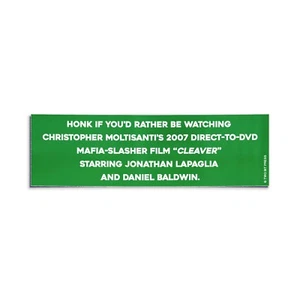 Honk CLEAVER Sopranos Bumper Sticker - Funny Vintage Style - Vinyl Decal 80s 90s - Bild 1 von 3