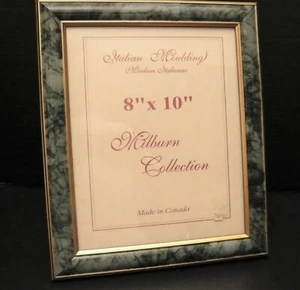 8x10 Bilderrahmen, Milburn Italienische Holzleiste. Grün-Goldrand. NEU! - Bild 1 von 2