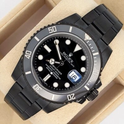 Reloj Rolex Submariner Date 40 mm recubierto de PVD negro 116610LN caja papeles Foto 1 de 4