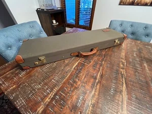 Browning Takedown Shotgun Hard Case Green Canvas/Leather Trim Up to 32" - Picture 1 of 8