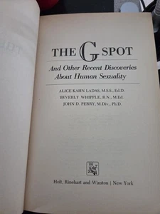 The G Spot Alice Kahn Ladas HCDJ 1982 Human Sexuality First Edition  - Bild 1 von 4