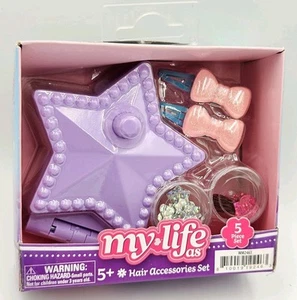 New My Life As Doll Hair Accessories Set Sequin Applicator, Sequins, Bow Clips - Picture 1 of 4
